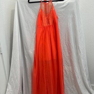 Neon Orange Gianni Bini Maxi Dress
